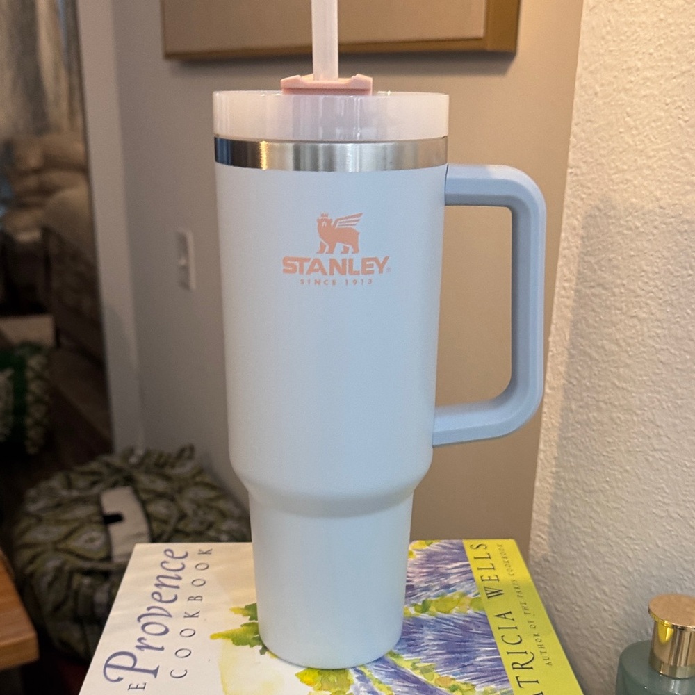 Stanley Gray/Peach Travel Mug